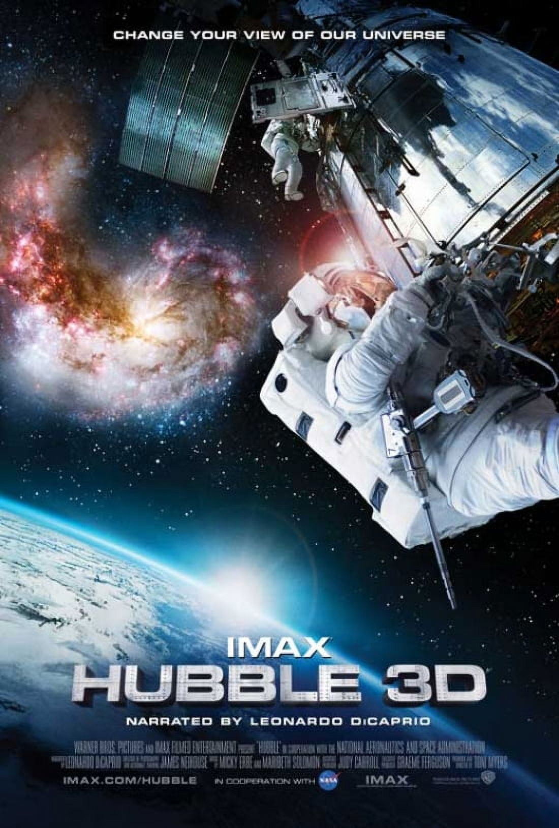 IMAX Hubble 3D Movie Poster Print showcasing stunning cosmic imagery.