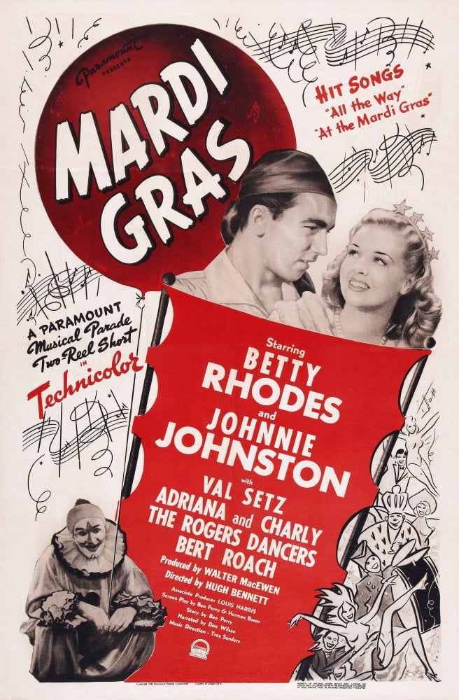 Mardi Gras Movie Masterprint Poster 11x17 featuring vibrant festival scenes.