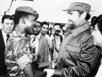 Fidel Castro Greeting Military Personnel Photo Print