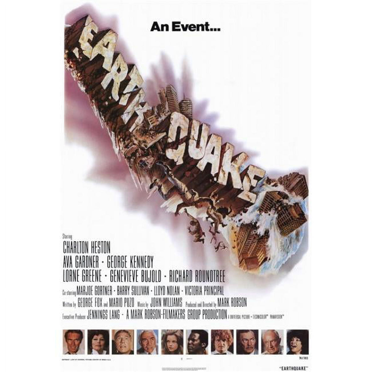 Earthquake movie poster print 27x40 - classic film art.