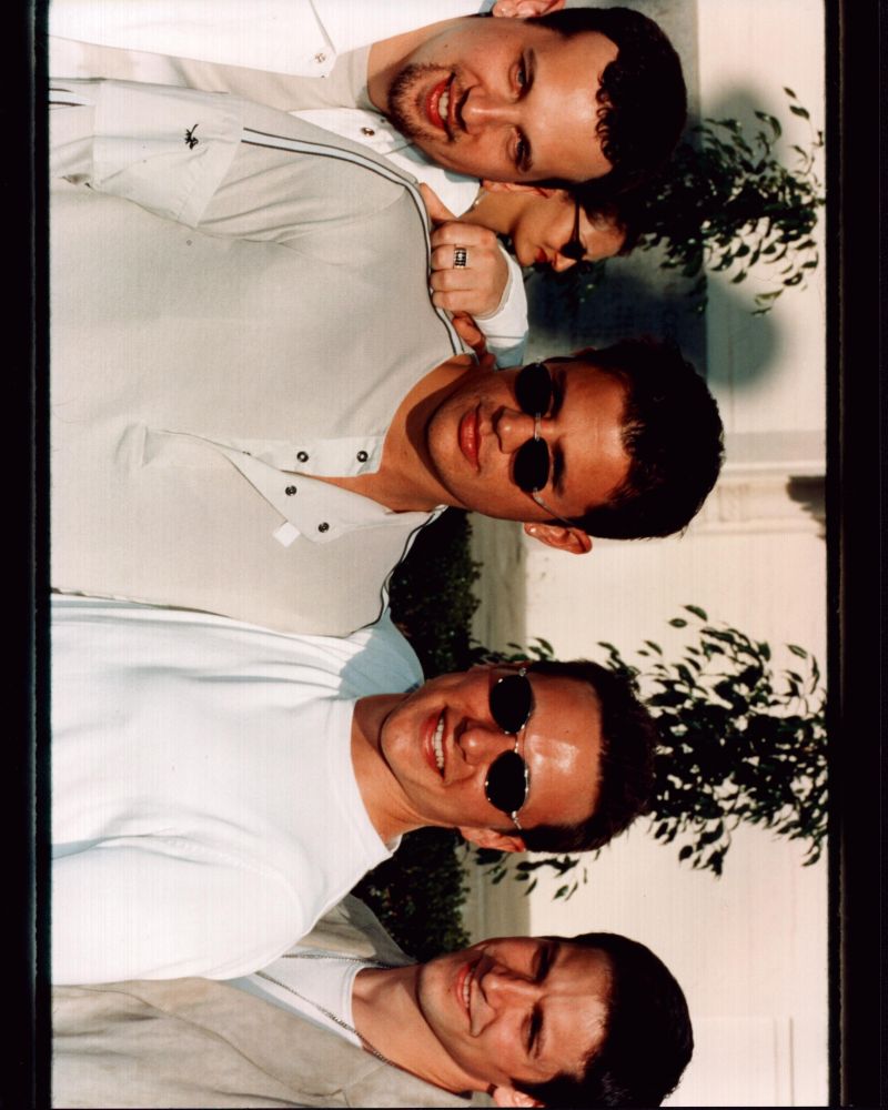 Close-up photo print of the music group 98 Degrees, 8x10 size.