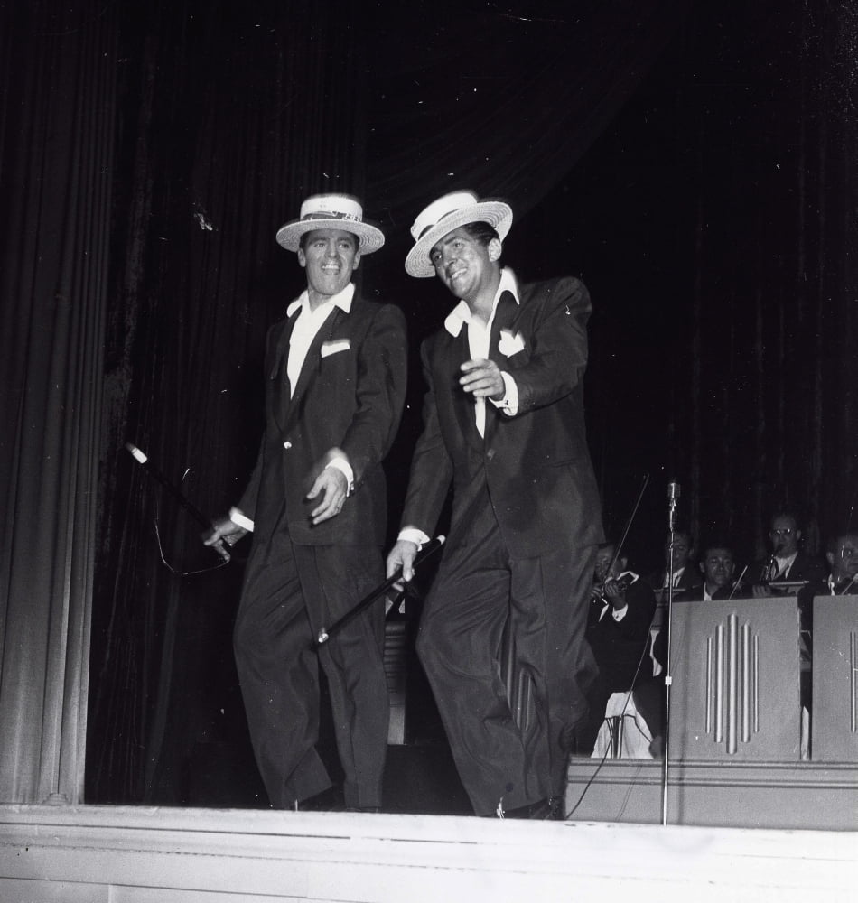 Martin and Lewis Box Office Boys photo print, vintage comedy art.