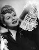 Lucille Ball close-up black and white portrait photo print.