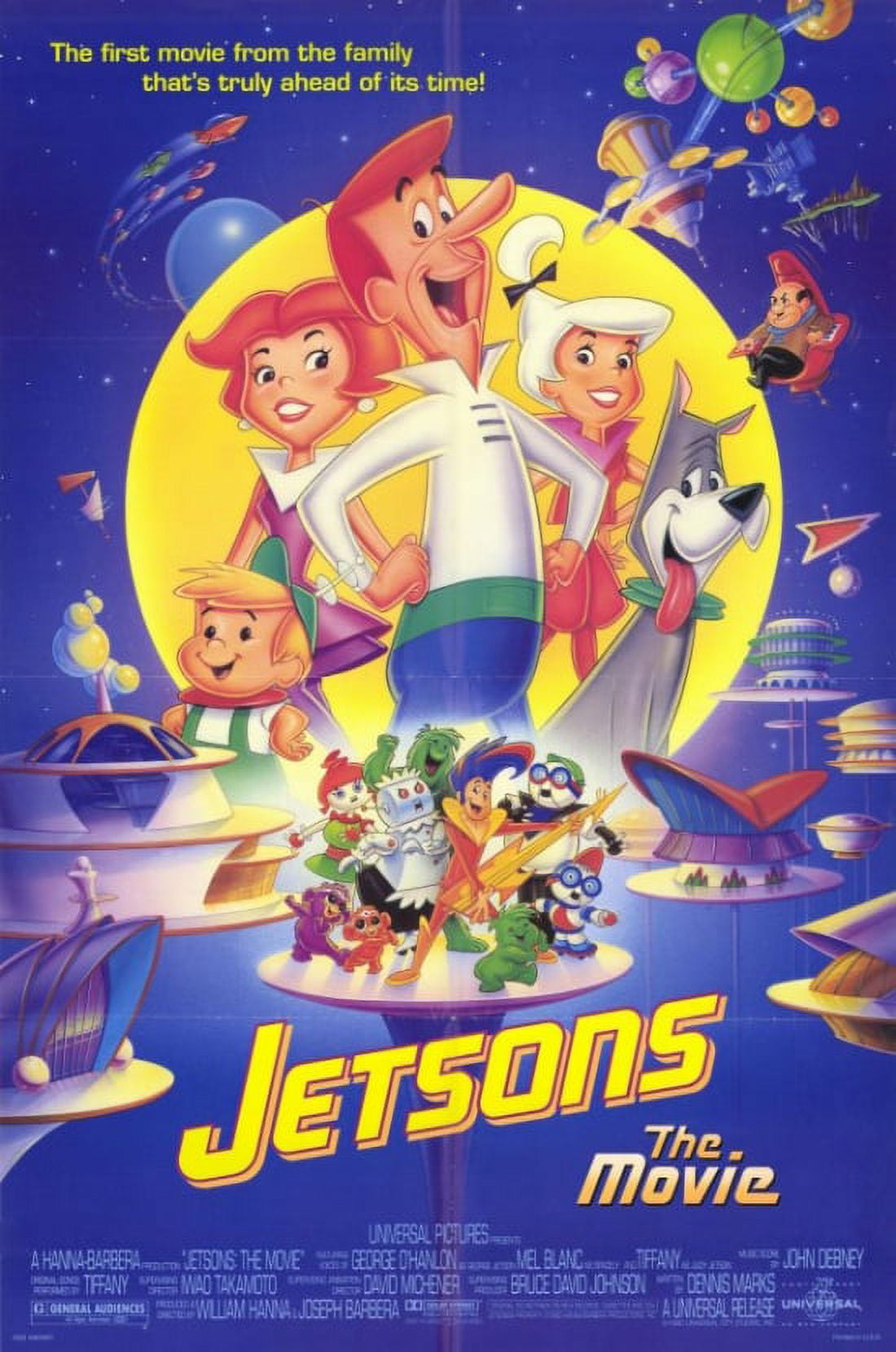 Jetsons The Movie Poster 11x17 print featuring retro-futuristic design.