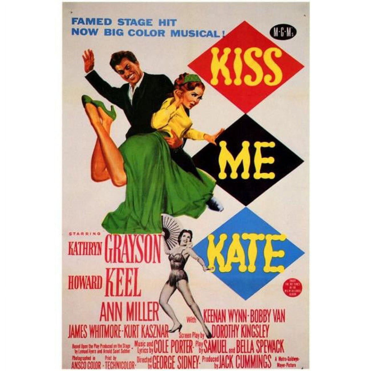 Kiss Me Kate Movie Poster Print in 27x40 size.