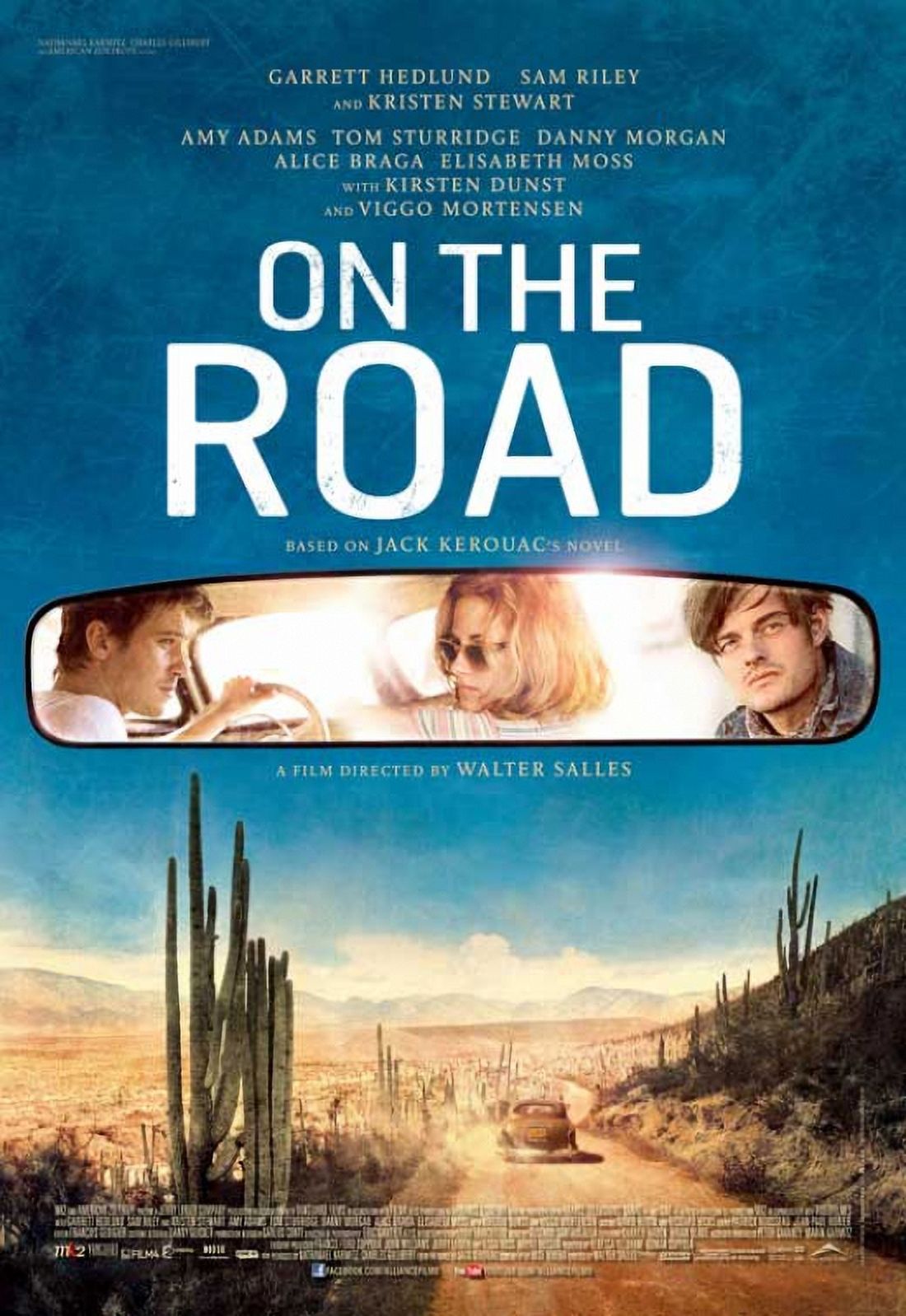 On the Road Movie Poster 11x17 print showcasing adventure and freedom