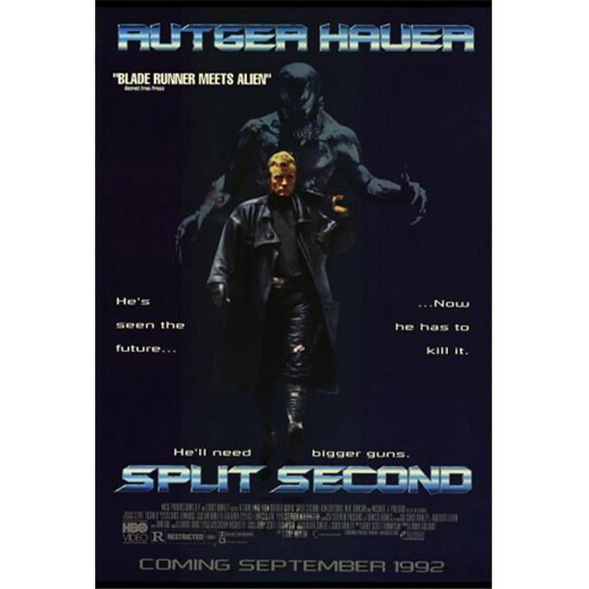 Split Second Movie Poster - 11x17 size featuring thrilling imagery