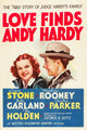 Love Finds Andy Hardy movie poster print featuring Judy Garland and Mickey Rooney.