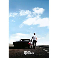 Fast & Furious 6 Movie Poster Print - 27x40 artwork featuring action-packed scenes.