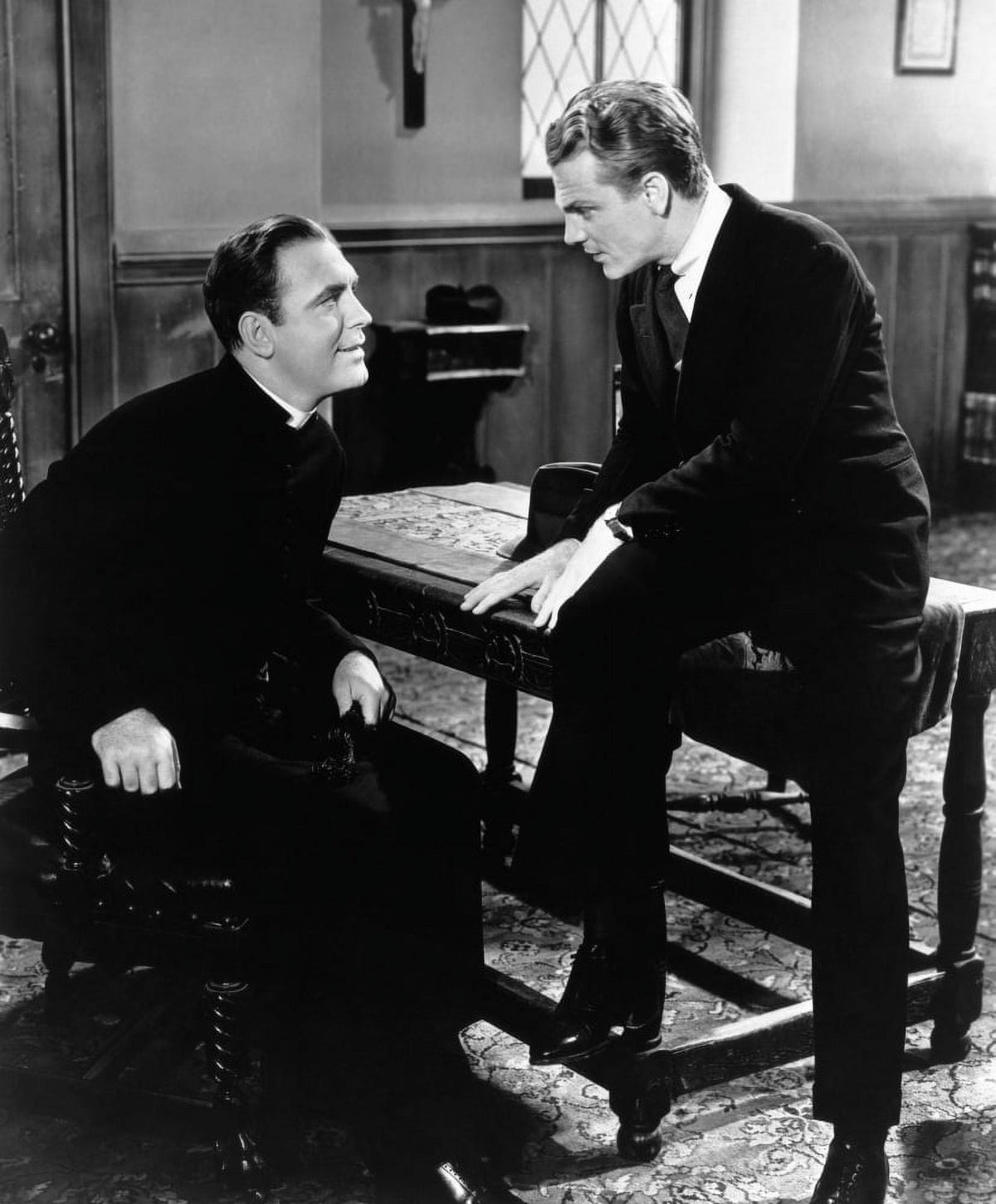 Angels With Dirty Faces photo print featuring Pat O'Brien and James Cagney from the 1938 film.