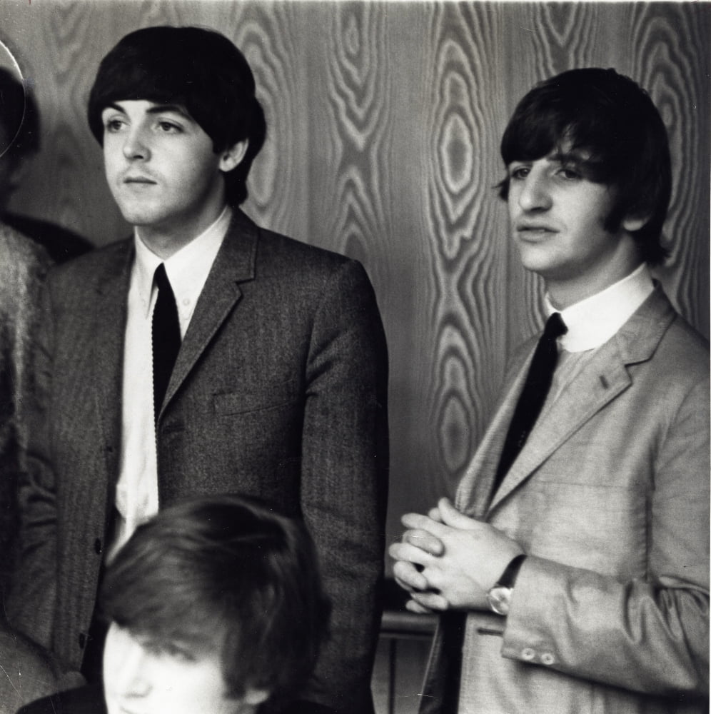Paul McCartney and Ringo Starr wearing blazers photo print