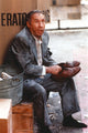 Mel Brooks portrait photo print in blue suit.