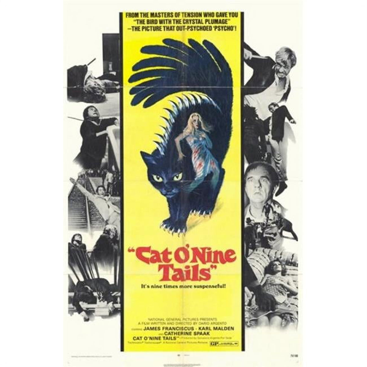 The Cat O' Nine Tails movie poster 11x17 print showcasing classic cinema art.