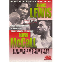 Lennox Lewis vs Oliver McCall Boxing Match Poster - 11x17