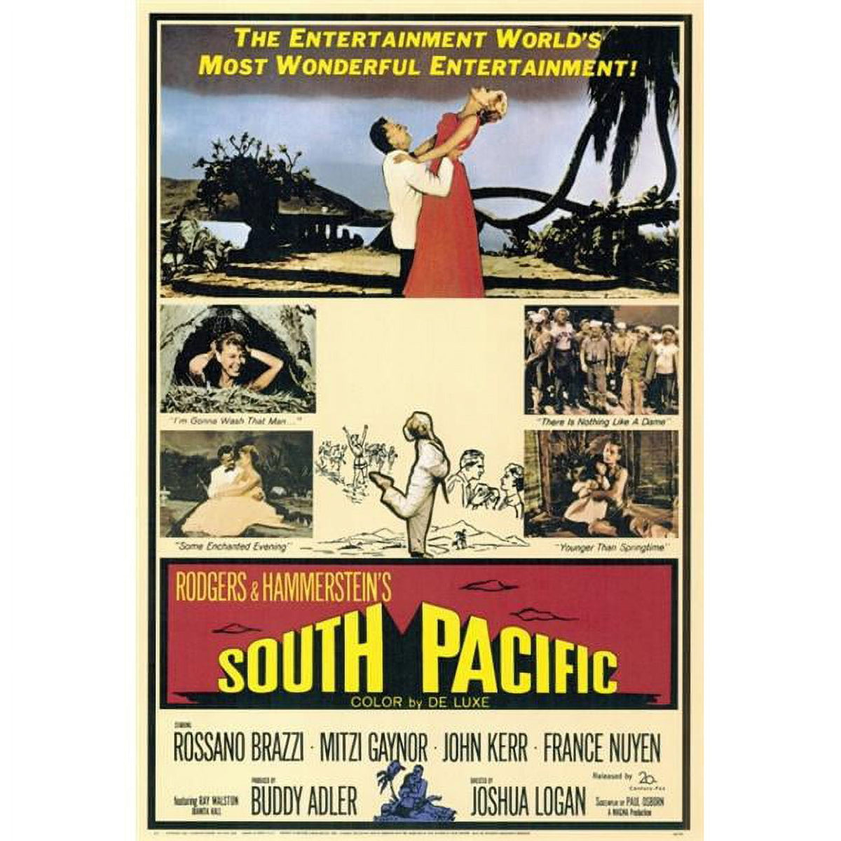South Pacific Movie Poster Print 27x40 - classic musical artwork