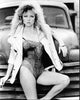Lisa Hartman black and white photo print in lingerie by truck.