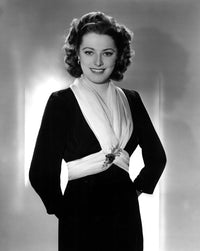 Eleanor Parker 1943 photo print wearing chiffon scarf and jeweled pin