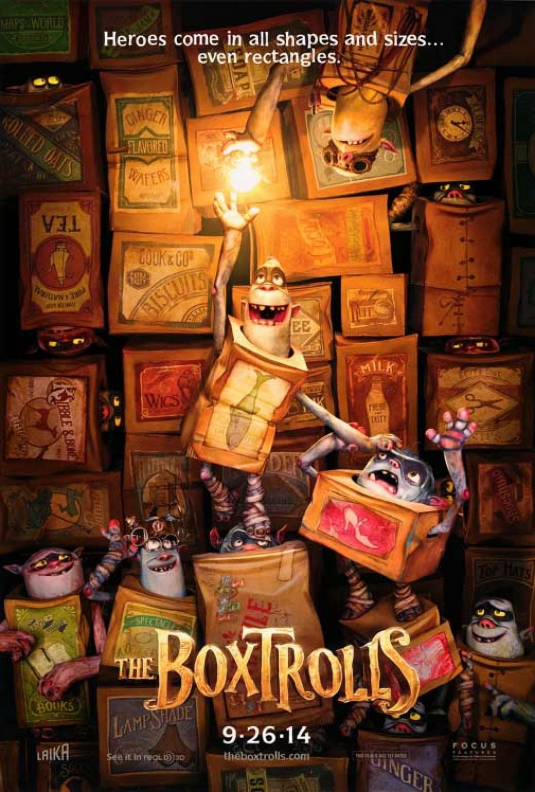 The Boxtrolls movie poster featuring colorful characters and whimsical design.