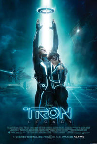 Tron Legacy Movie Poster 27x40 featuring vibrant graphics