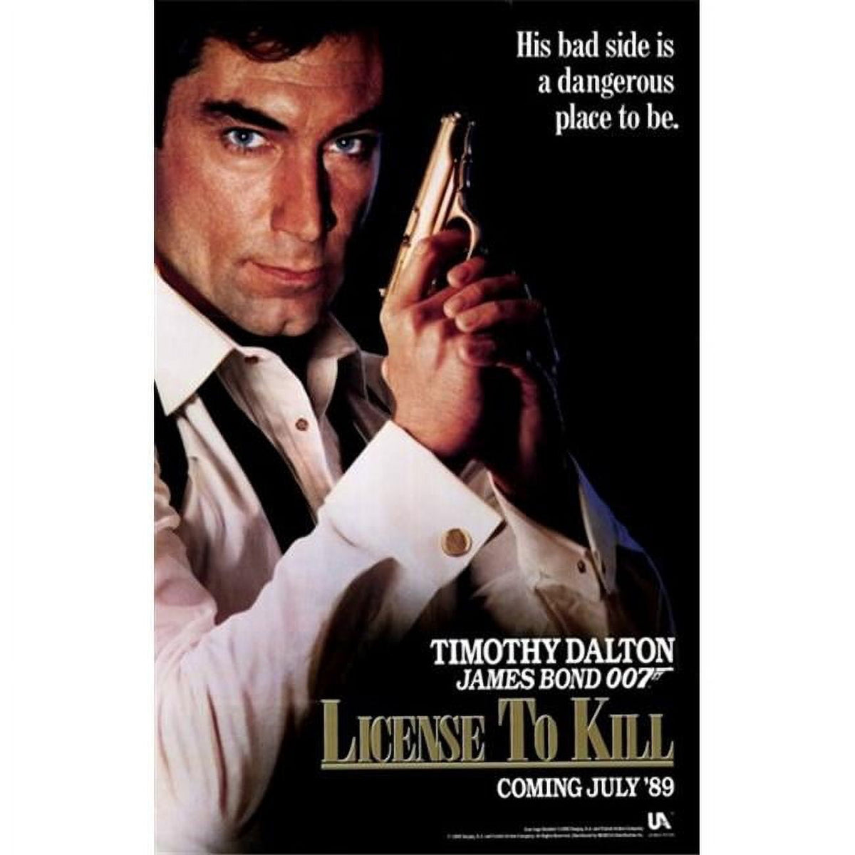 Licence to Kill Movie Poster - 11x17 print featuring iconic James Bond imagery.