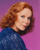 Katherine Helmond side view photo print in blue dress.