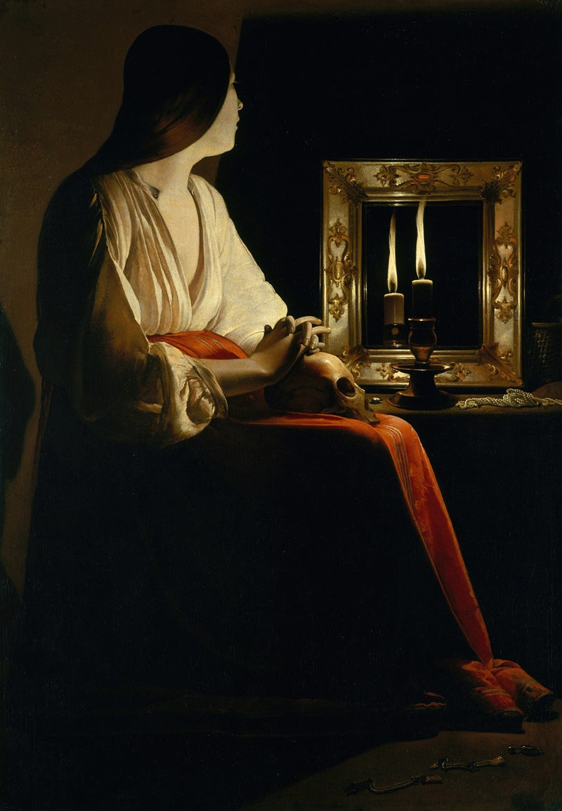 The Penitent Magdalen art print by Georges de La Tour, 18x24 size.