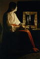 The Penitent Magdalen art print by Georges de La Tour, 18x24 size.