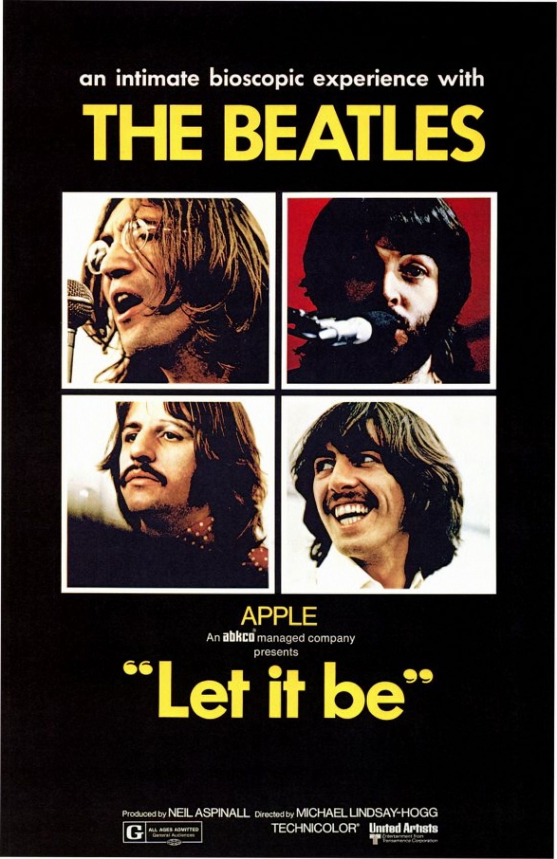 Let It Be Movie Poster 11x17 Print showcasing iconic film imagery
