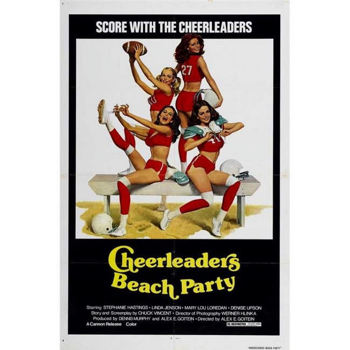 Cheerleaders Beach Party Movie Poster Print - 27x40