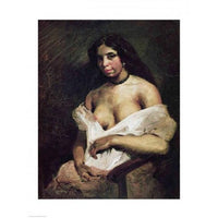 A Mulatto Woman art print by Eugene Delacroix, showcasing vibrant colors and exquisite detail.