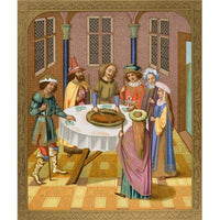 The Jews Passover Miniature Print from a 15th Century Missal - Art Print