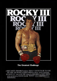 Rocky III Movie Poster Print showcasing a powerful sports film scene.
