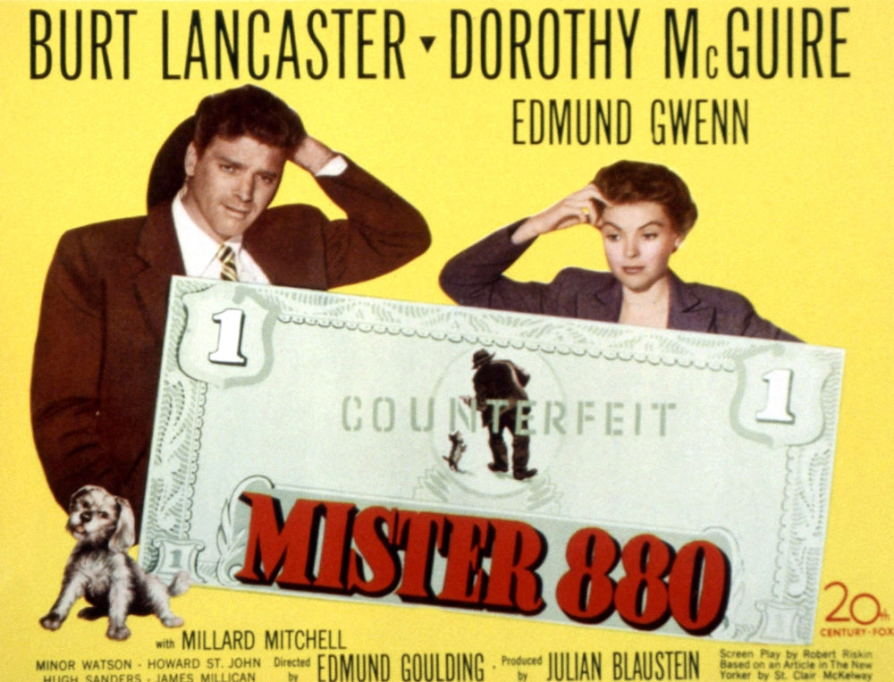 Mister 880 Movie Masterprint Poster featuring Burt Lancaster and Dorothy McGuire