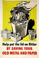 Help Put the Lid on Hitler WWII propaganda poster print