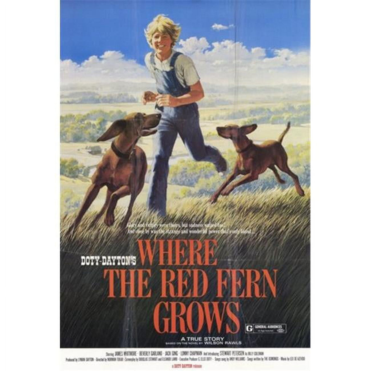 Where the Red Fern Grows Movie Poster 11x17 print.