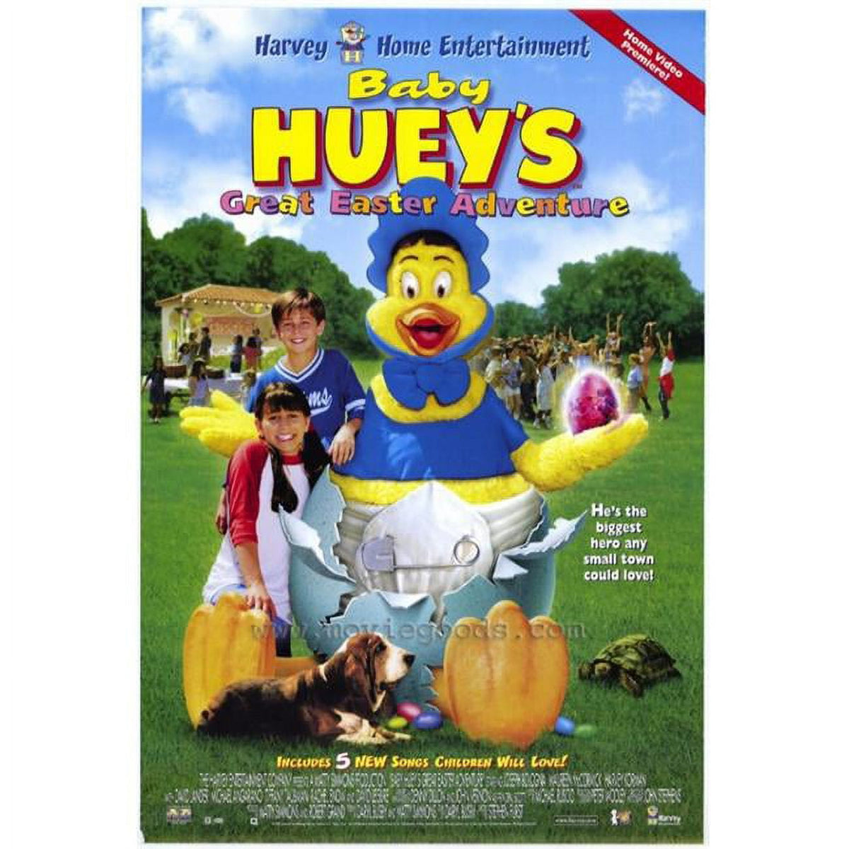 Baby Huey's Great Easter Adventure movie poster print featuring vibrant colors and classic animation style.