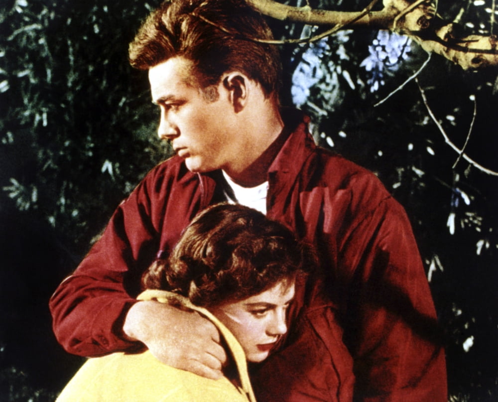 Rebel Without A Cause photo poster print featuring Natalie Wood and James Dean.