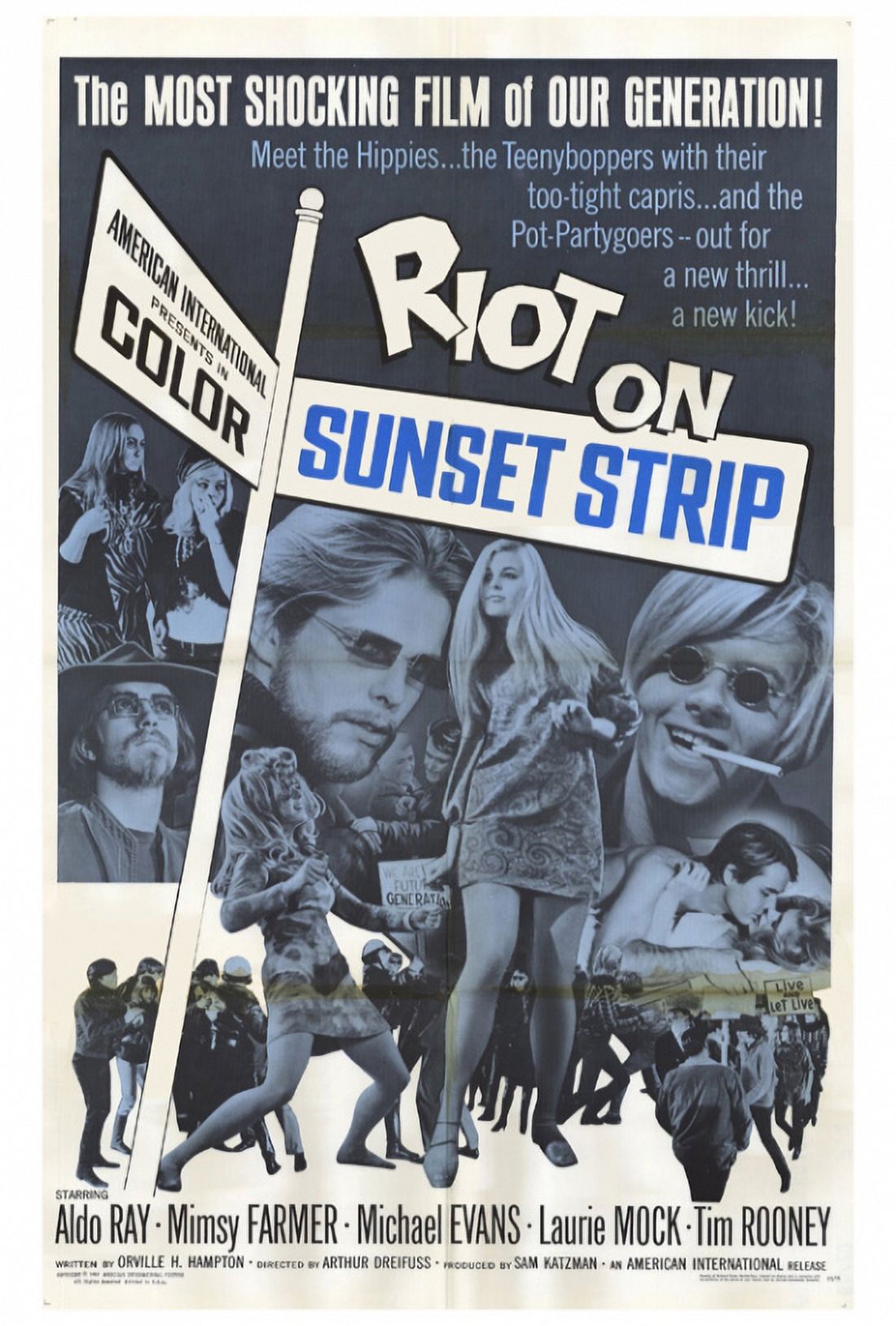 Riot on Sunset Strip Movie Poster Print in vibrant colors, 27x40 size.