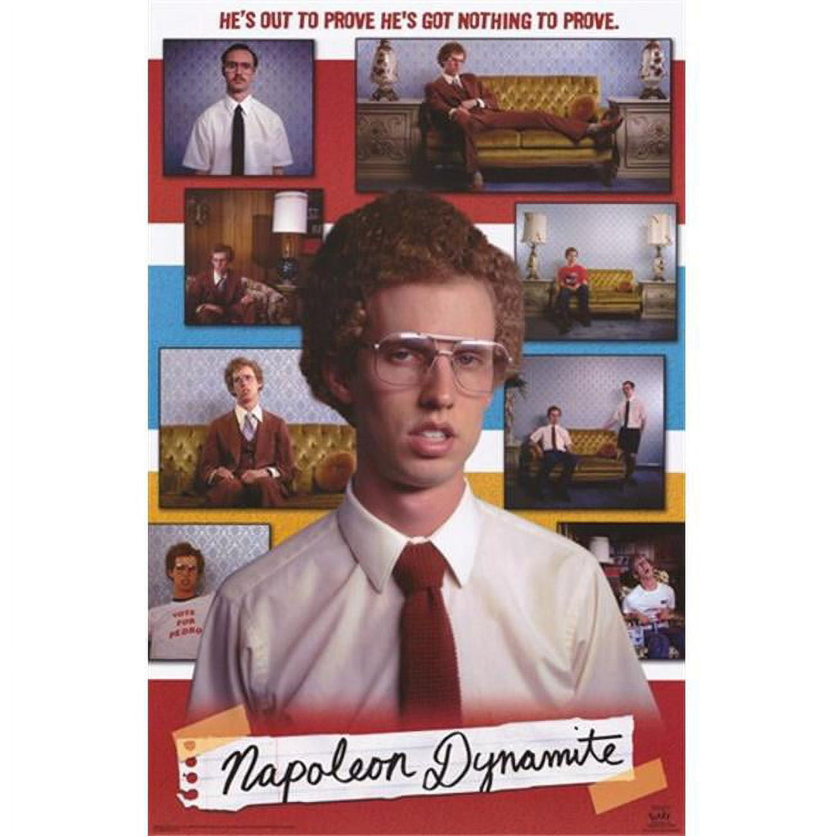 Napoleon Dynamite Movie Poster 11x17 print featuring iconic scenes.