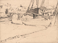 Seine Boats at St. Ives, Cornwall (1888) art print by Sir Frank Short