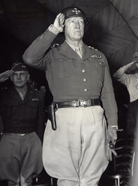 General George Patton saluting historical photo print