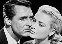 Grace Kelly and Cary Grant photo print with face pressed together.