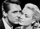 Grace Kelly and Cary Grant photo print with face pressed together.