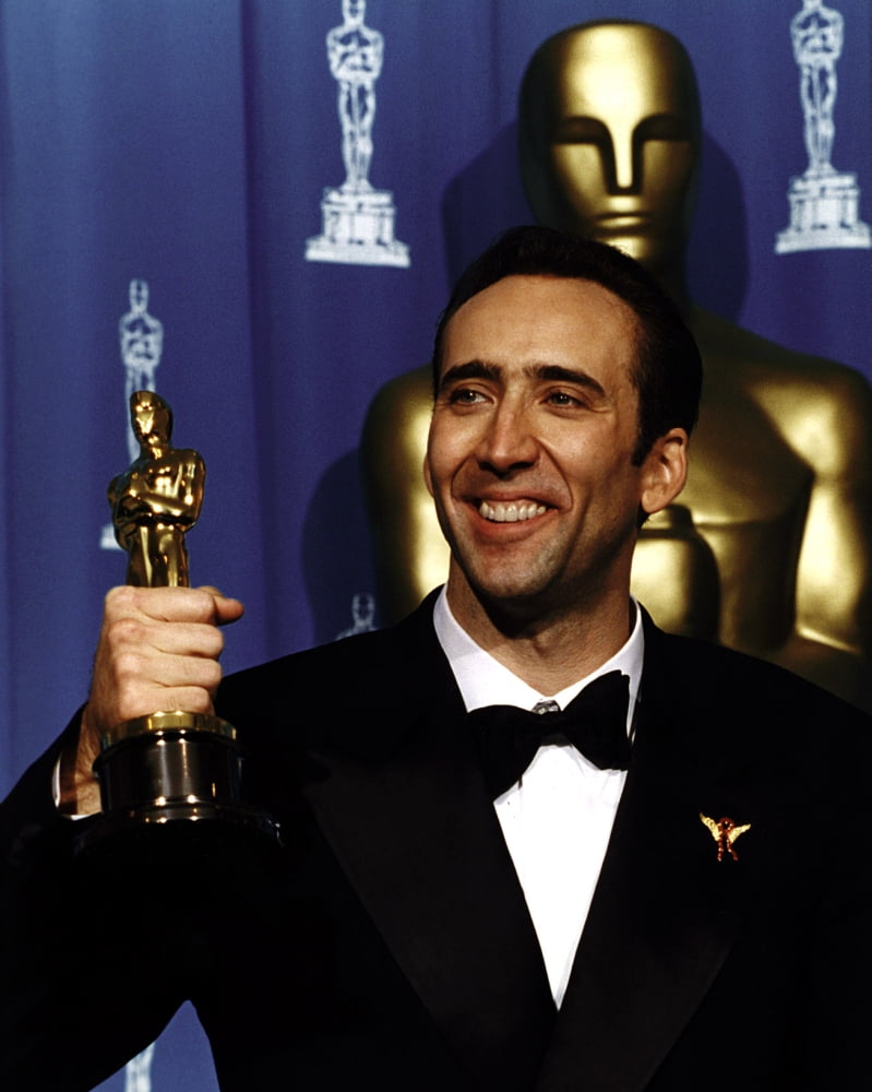 Nicolas Cage Winning the Academy Award poster print for Leaving Las Vegas