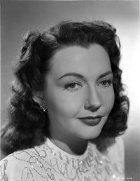 Lynn Bari elegant portrait photo print in white dress.