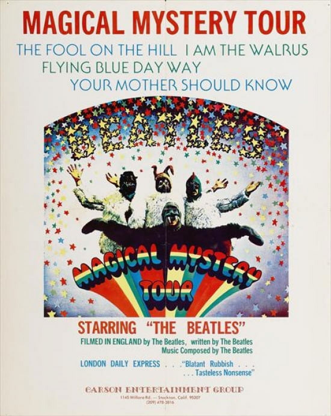 Magical Mystery Tour Movie Poster 11x17 print featuring The Beatles.