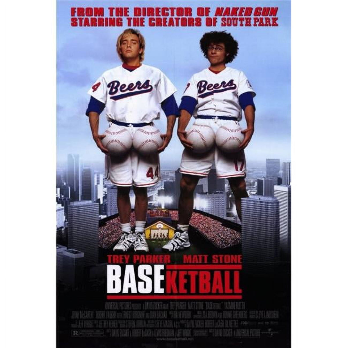 BASEketball movie poster print in 27x40 size featuring sports comedy theme.