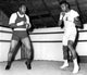 Muhammad Ali training with Archie Moore photo print showcasing boxing greatness.