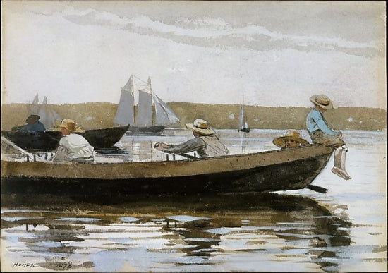 Boys in a Dory art print by Winslow Homer, 8x10 size.
