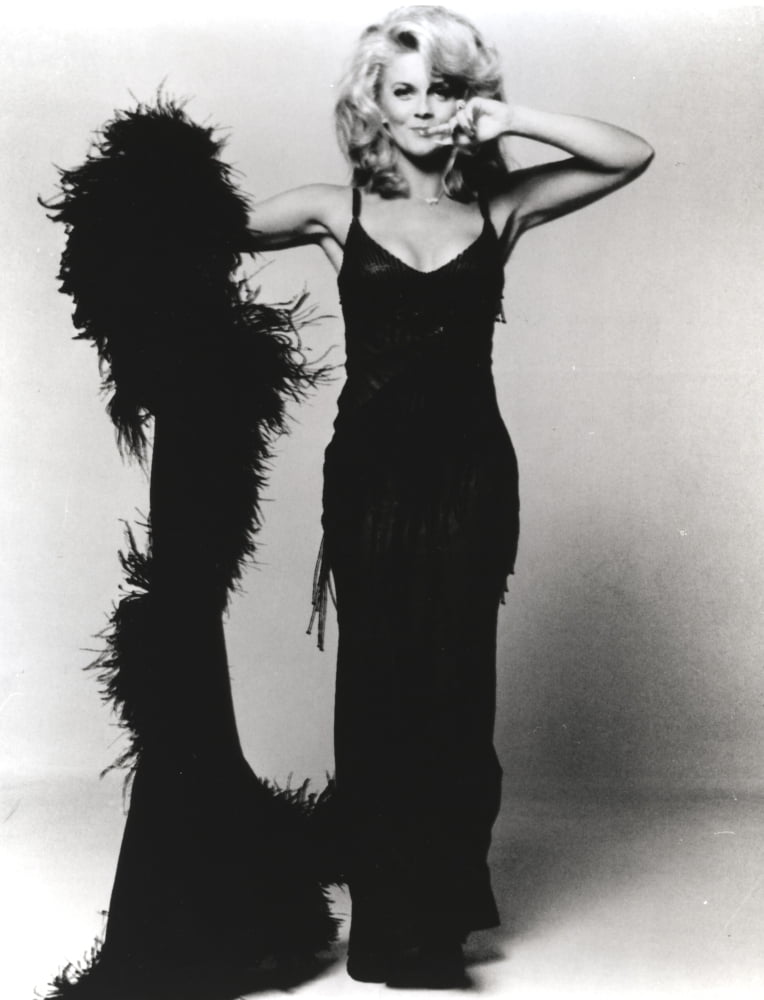 Stunning photo print of Ann-Margaret in a floor-length dress.